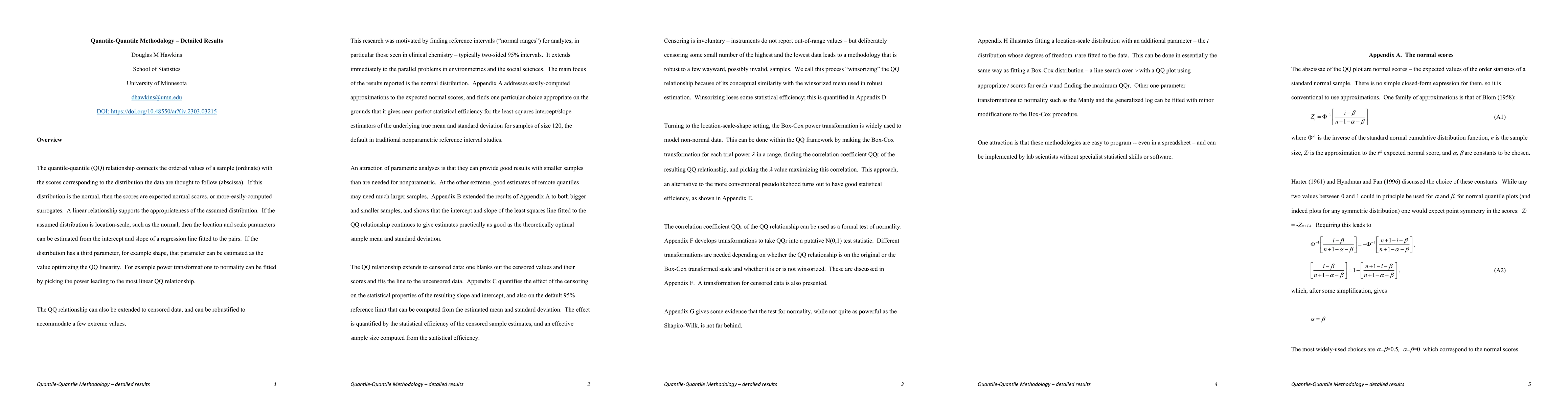 Thumbnail for Quantile-Quantile Methodology -- Detailed Results