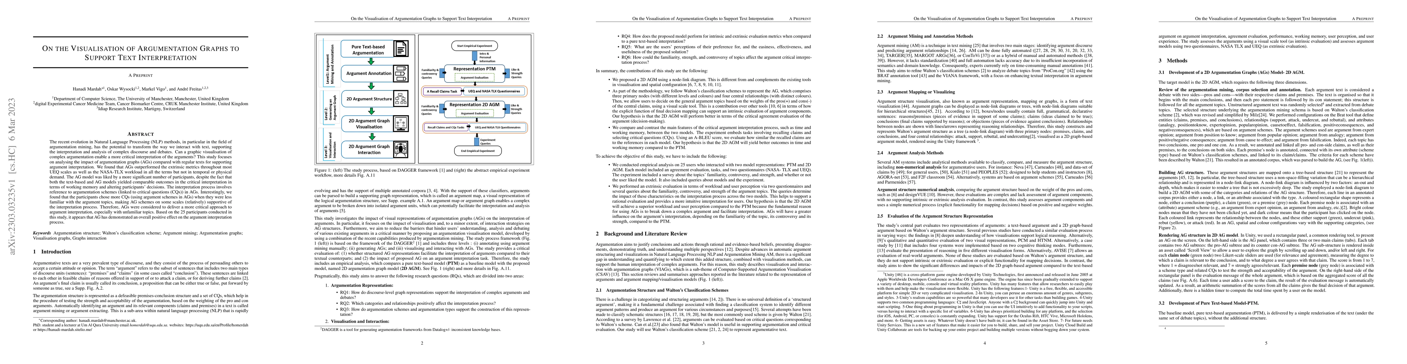 Thumbnail for On the Visualisation of Argumentation Graphs to Support Text
  Interpretation