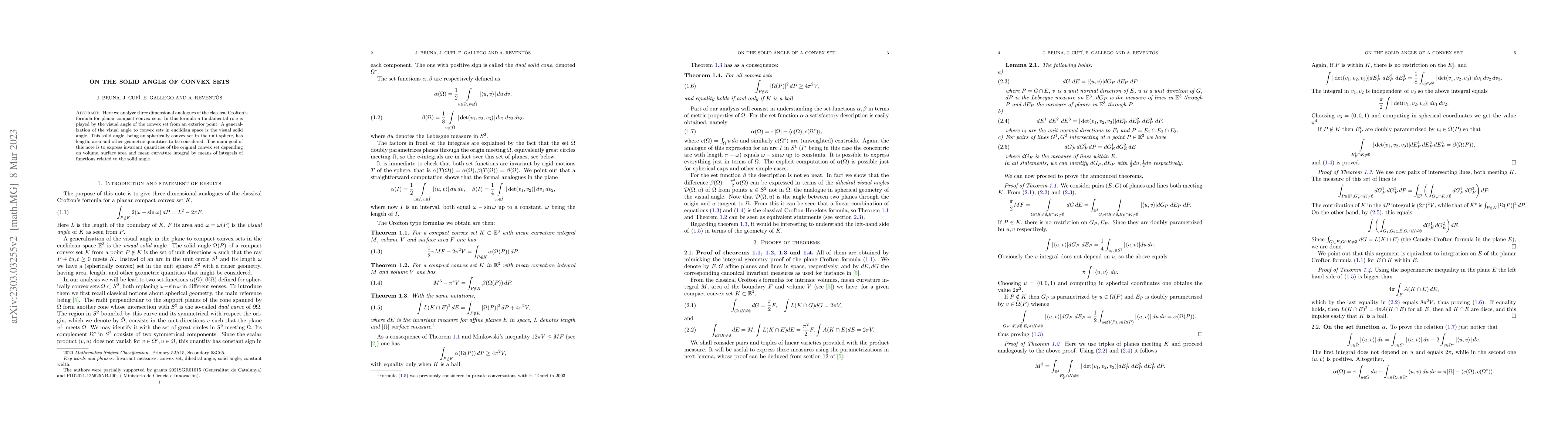 Thumbnail for On the solid angle of a convex set