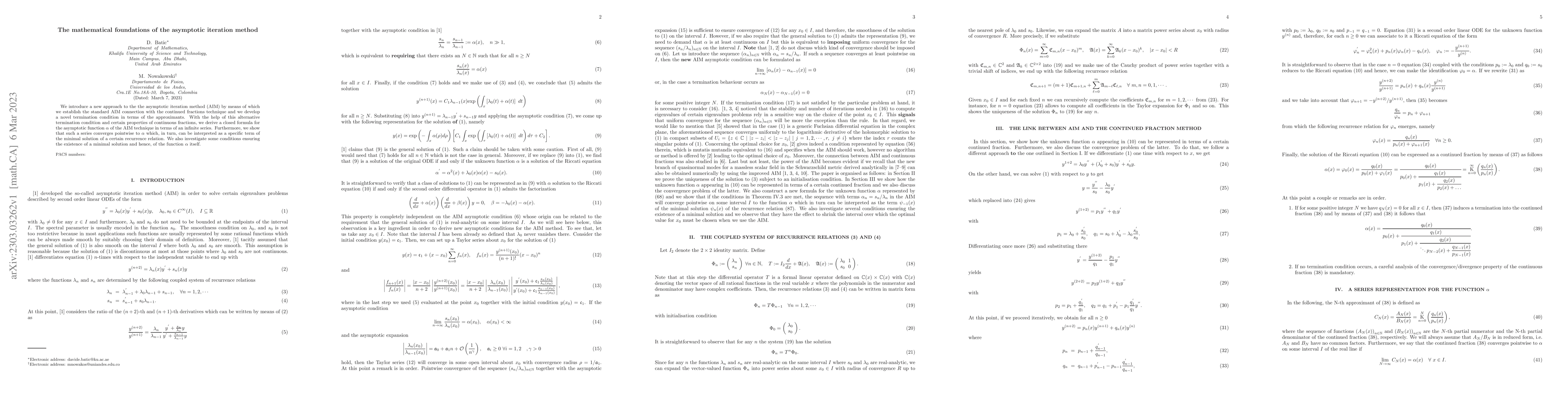 Thumbnail for The mathematical foundations of the asymptotic iteration method