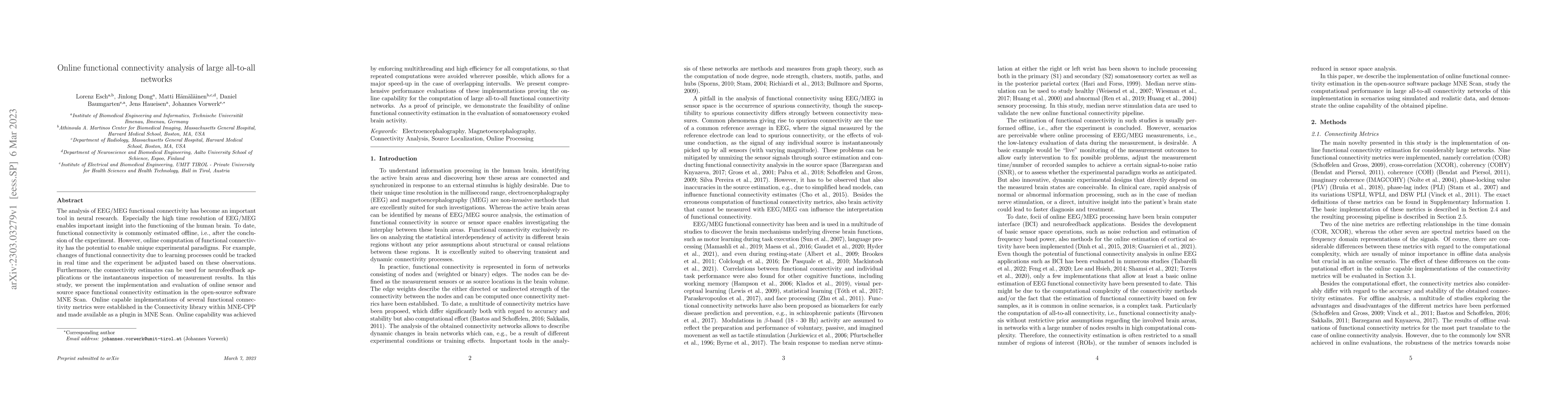 Thumbnail for Online functional connectivity analysis of large all-to-all networks