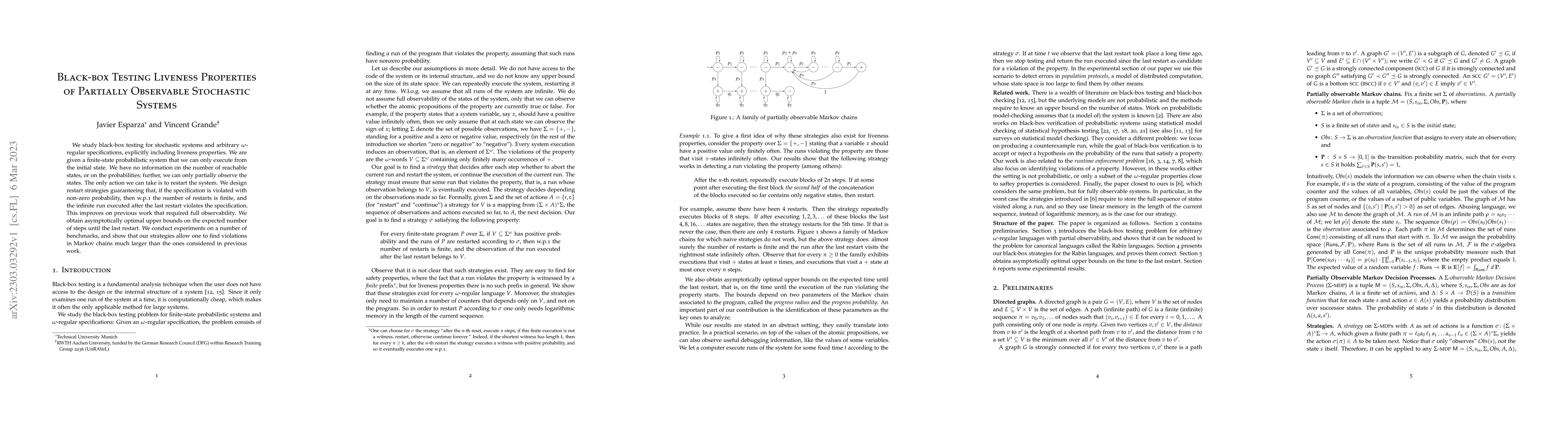 Thumbnail for Black-box Testing Liveness Properties of Partially Observable Stochastic
  Systems
