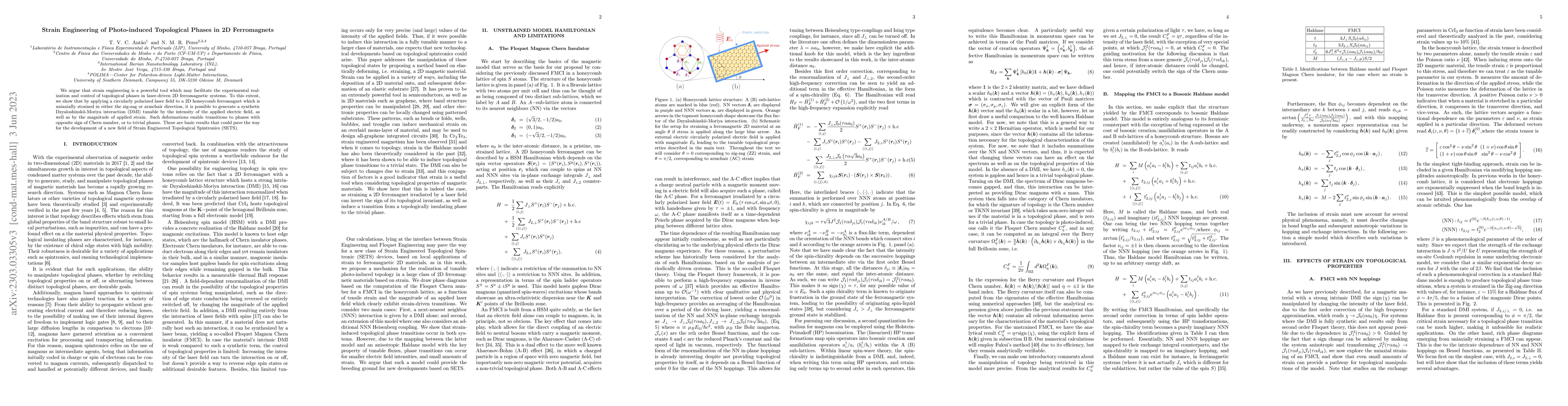 Thumbnail for Strain Engineering of Photo-induced Topological Phases in 2D
  Ferromagnets