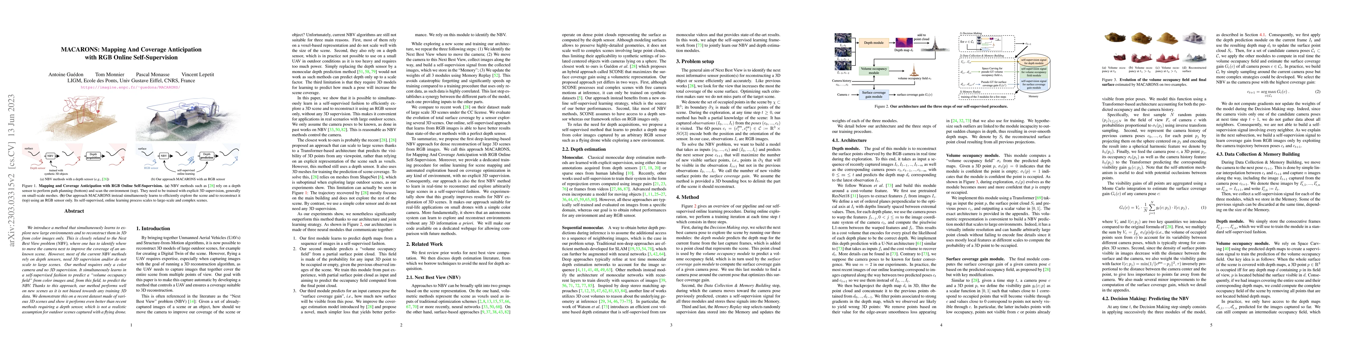 Thumbnail for MACARONS: Mapping And Coverage Anticipation with RGB Online
  Self-Supervision