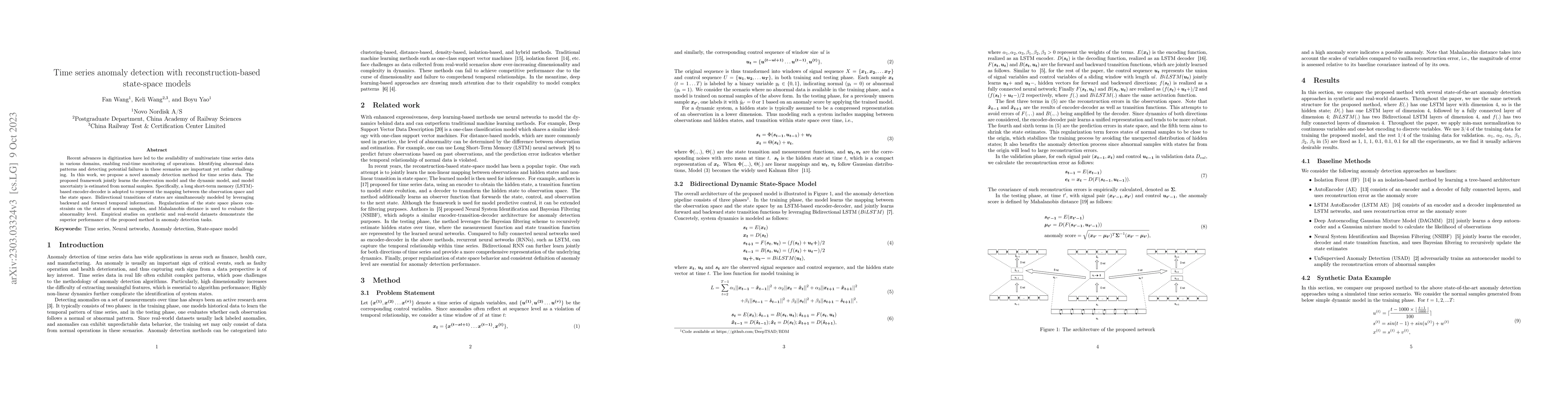 Thumbnail for Time series anomaly detection with reconstruction-based state-space
  models