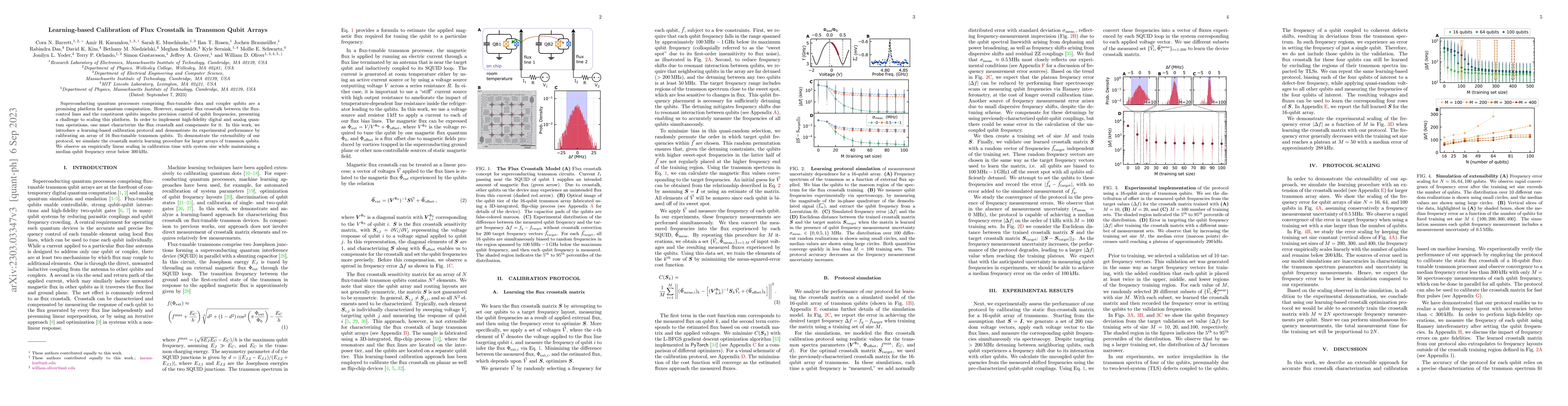 Thumbnail for Learning-based Calibration of Flux Crosstalk in Transmon Qubit Arrays