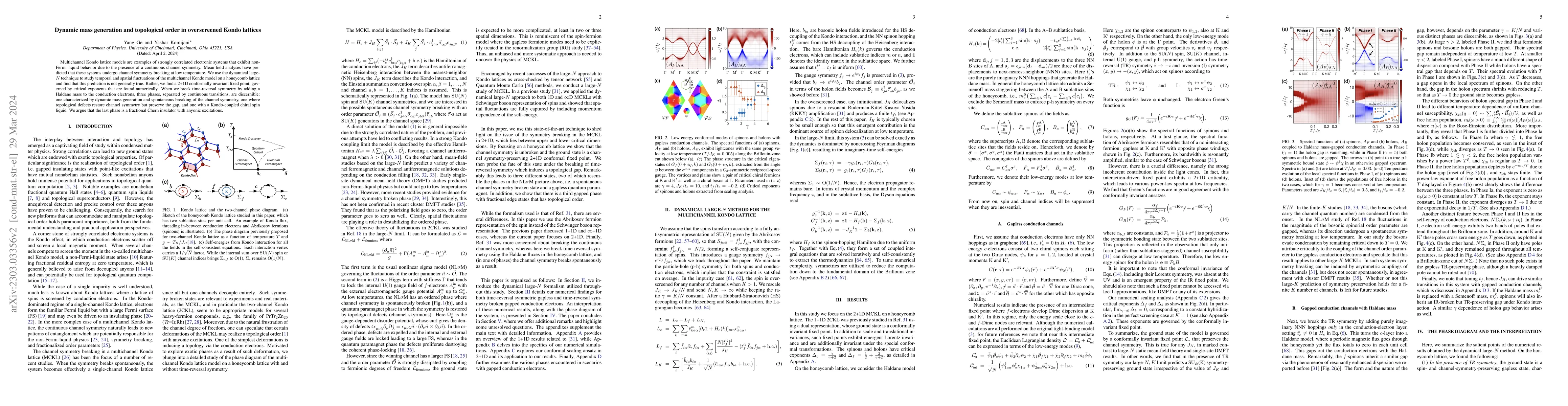 Thumbnail for Dynamic mass generation and topological order in overscreened Kondo
  lattices