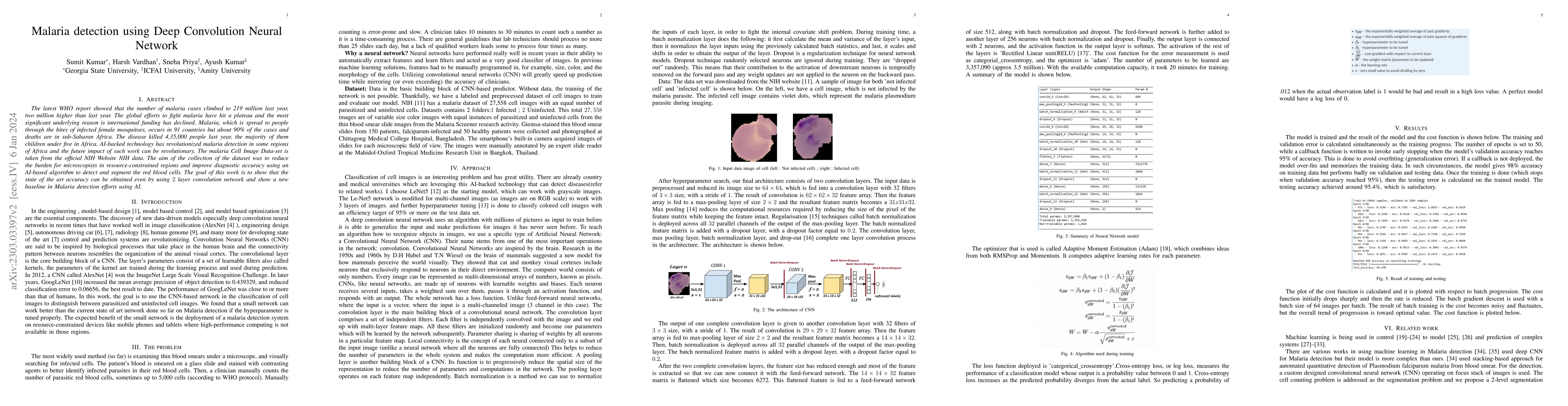 Thumbnail for Malaria detection using Deep Convolution Neural Network