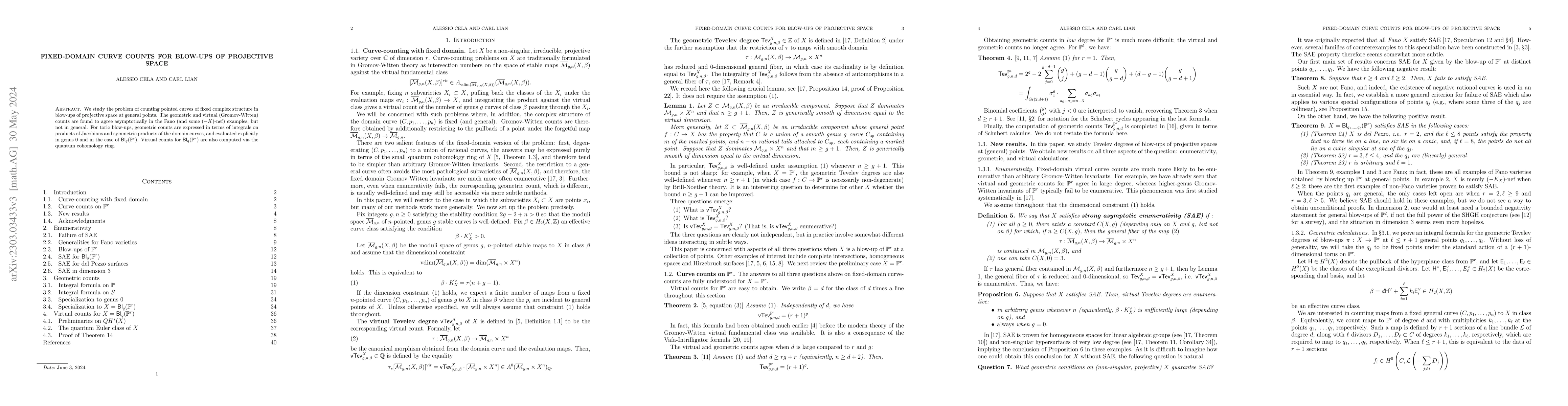 Thumbnail for Fixed-domain curve counts for blow-ups of projective space