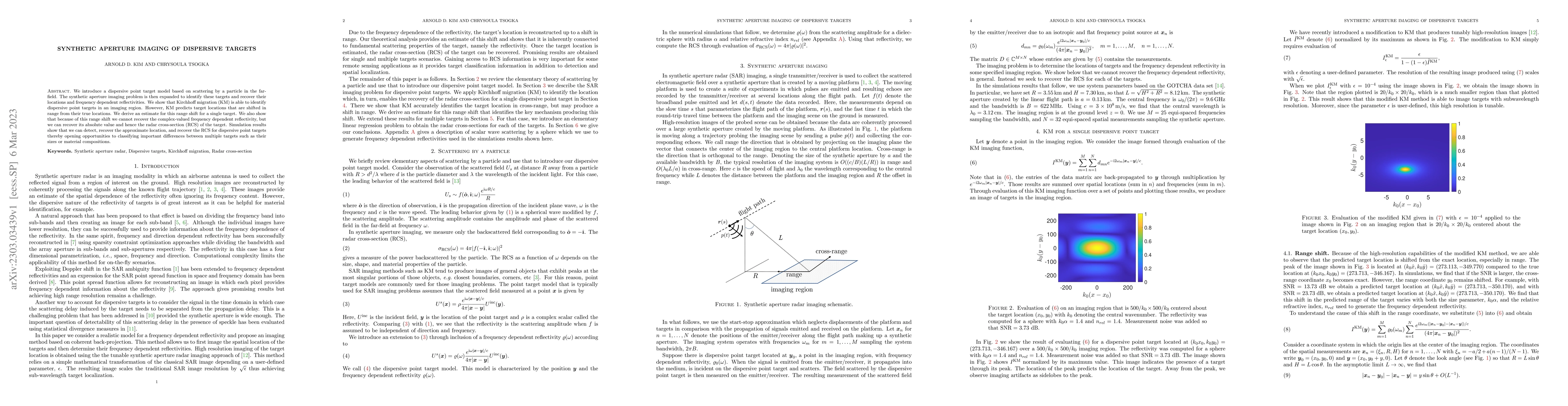 Thumbnail for Synthetic aperture imaging of dispersive targets