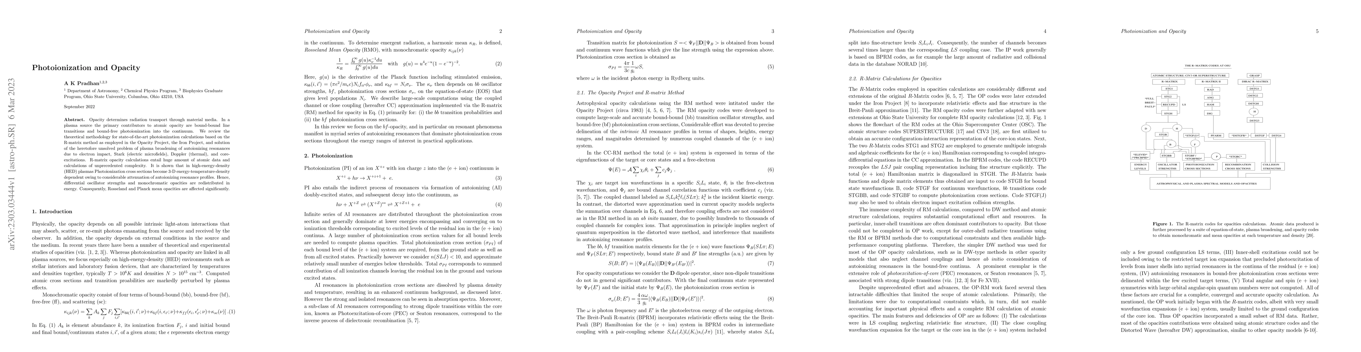 Thumbnail for Photoionization and Opacity