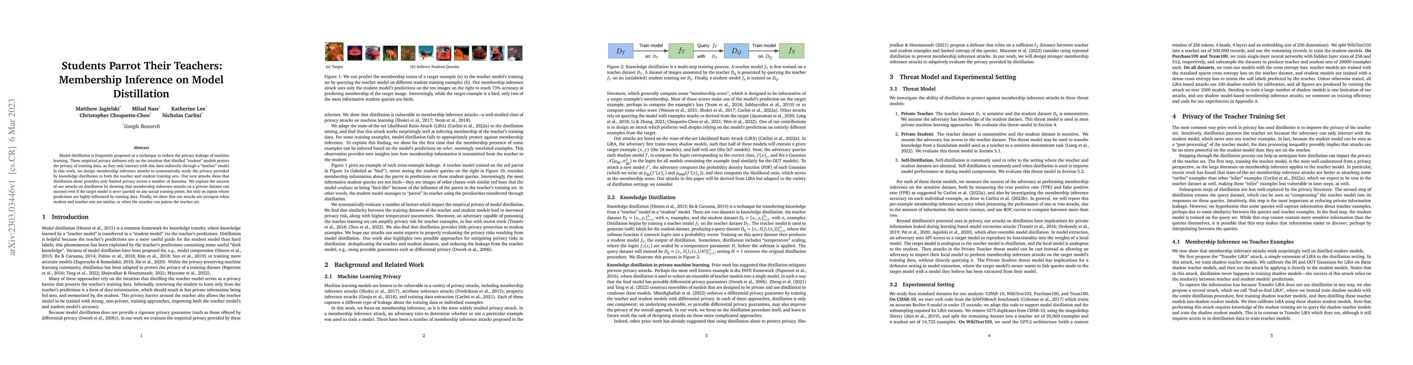 Thumbnail for Students Parrot Their Teachers: Membership Inference on Model
  Distillation