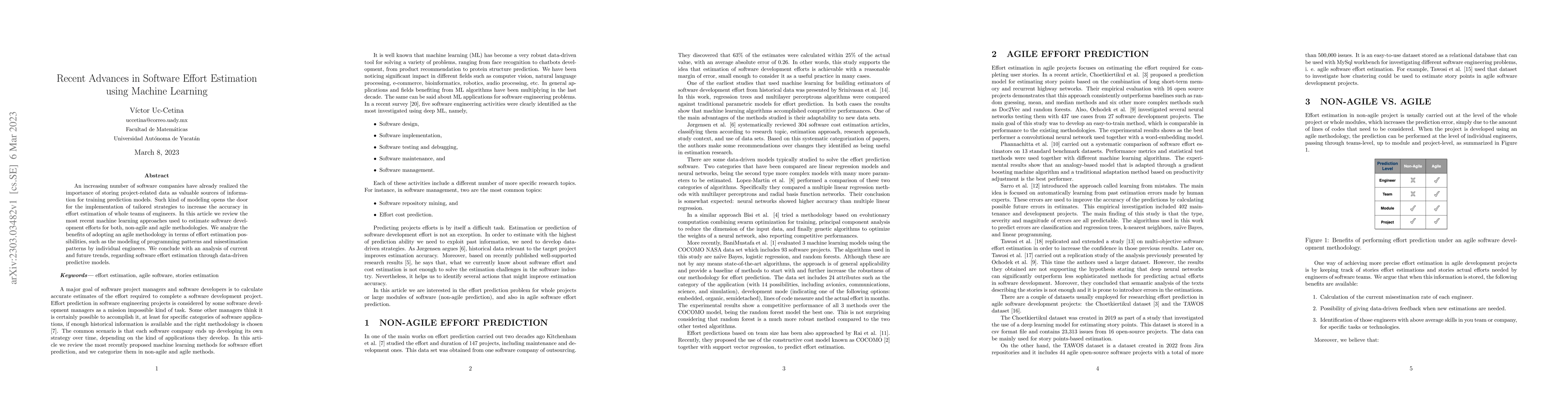 Thumbnail for Recent Advances in Software Effort Estimation using Machine Learning