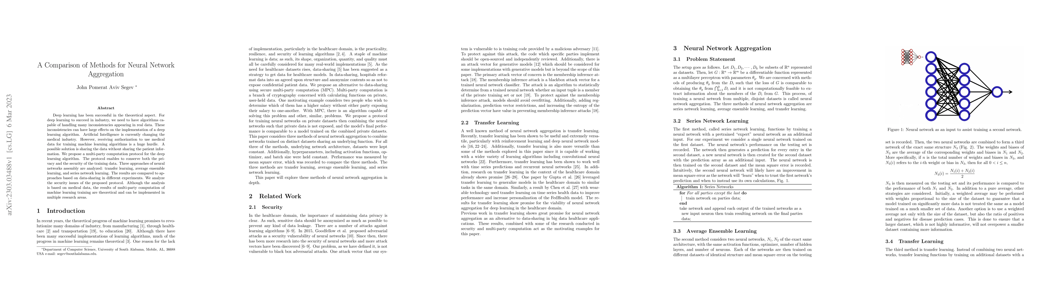 Thumbnail for A Comparison of Methods for Neural Network Aggregation