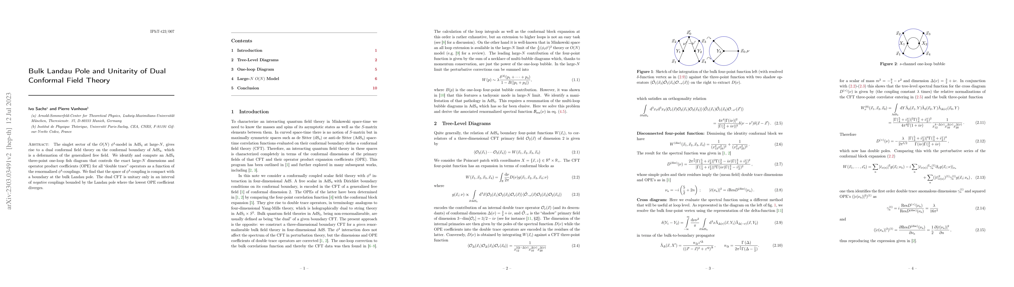 Thumbnail for Bulk Landau Pole and Unitarity of Dual Conformal Field Theory