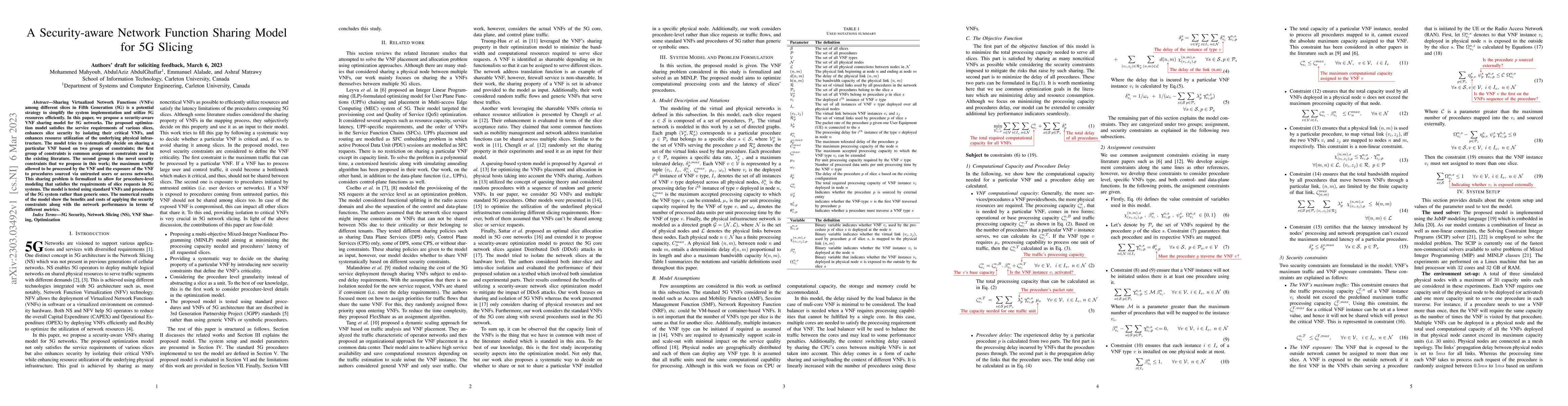 Thumbnail for A Security-aware Network Function Sharing Model for 5G Slicing