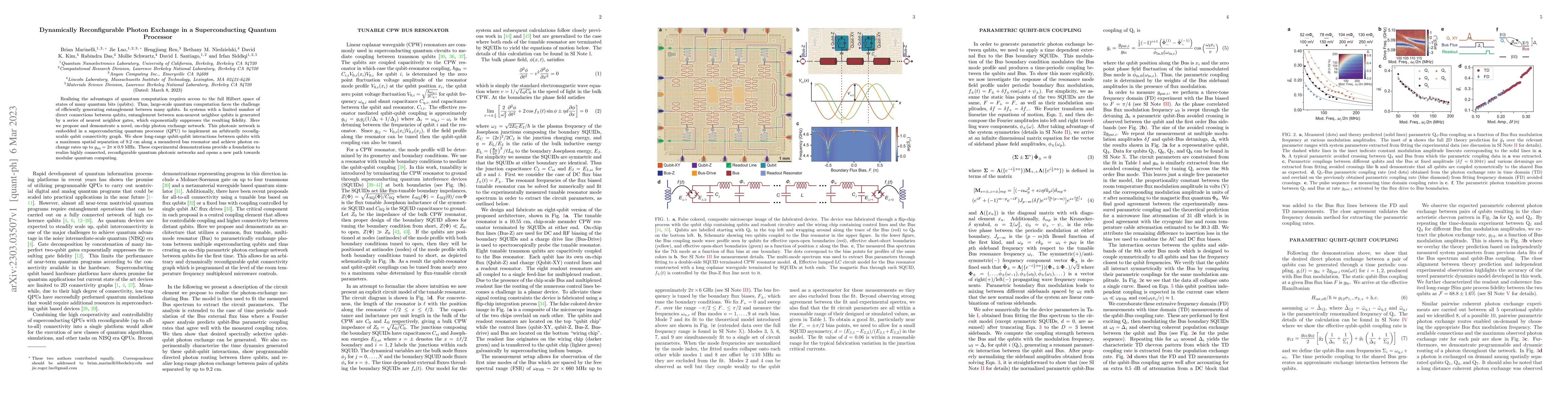 Thumbnail for Dynamically Reconfigurable Photon Exchange in a Superconducting Quantum
  Processor