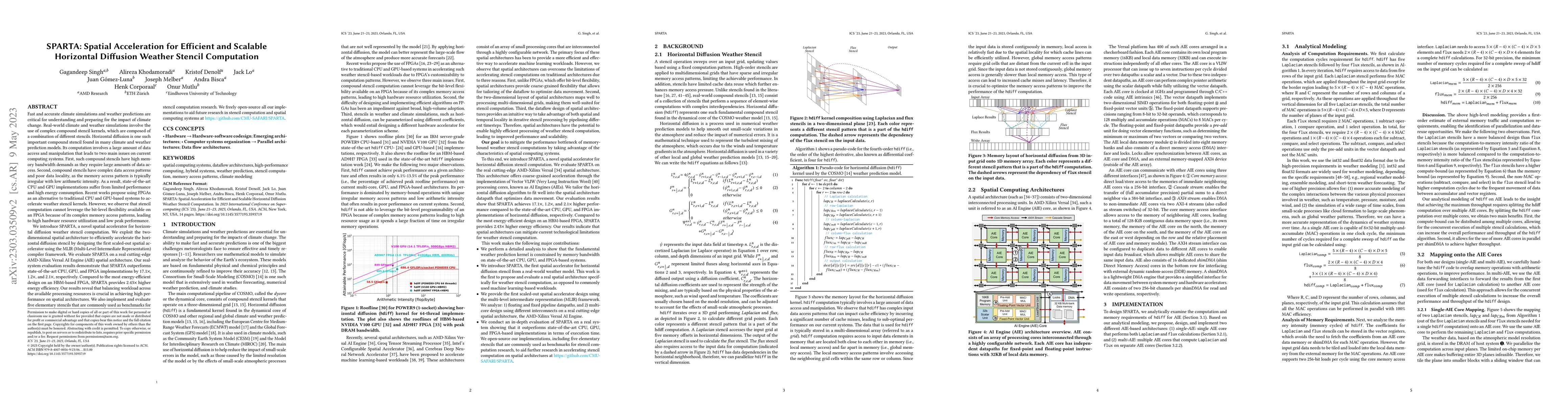 Thumbnail for SPARTA: Spatial Acceleration for Efficient and Scalable Horizontal
  Diffusion Weather Stencil Computation