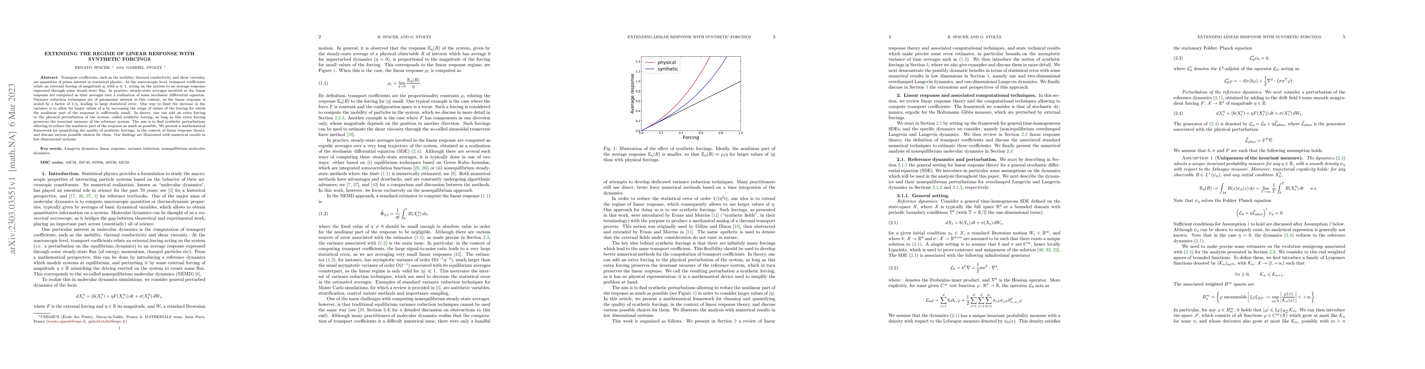 Thumbnail for Extending the regime of linear response with synthetic forcings