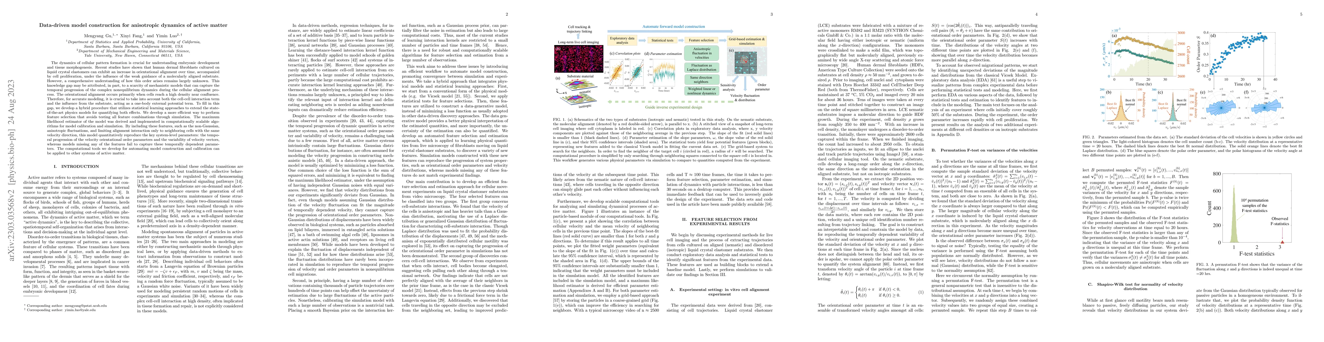 Thumbnail for Data-driven model construction for anisotropic dynamics of active matter