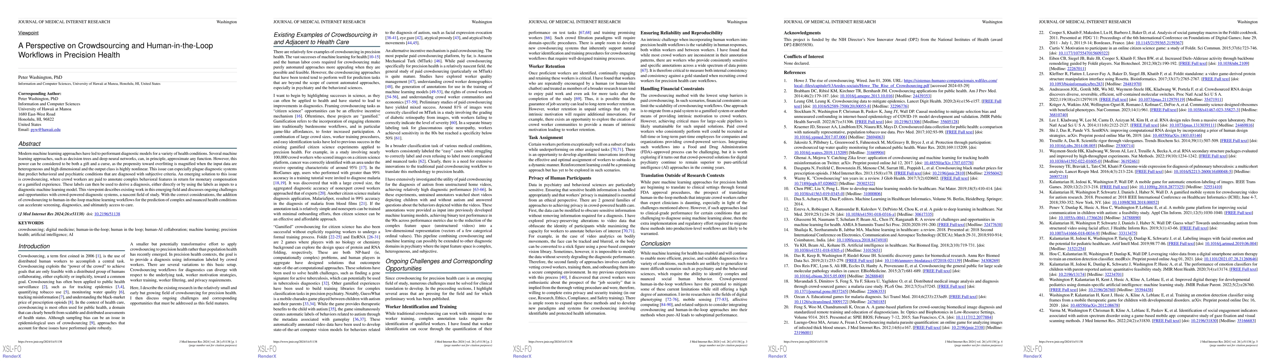 Thumbnail for A Perspective on Crowdsourcing and Human-in-the-Loop Workflows in
  Precision Health