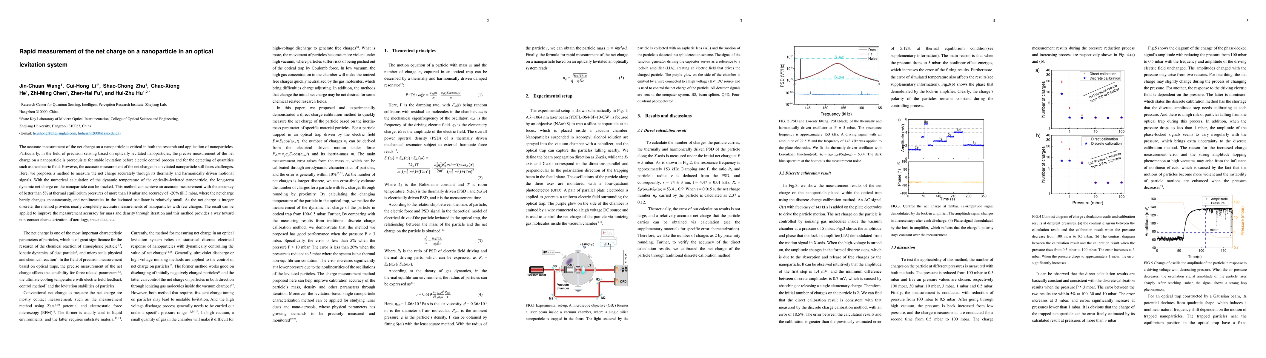 Thumbnail for Rapid measurement of the net charge on a nanoparticle in an optical
  levitation system
