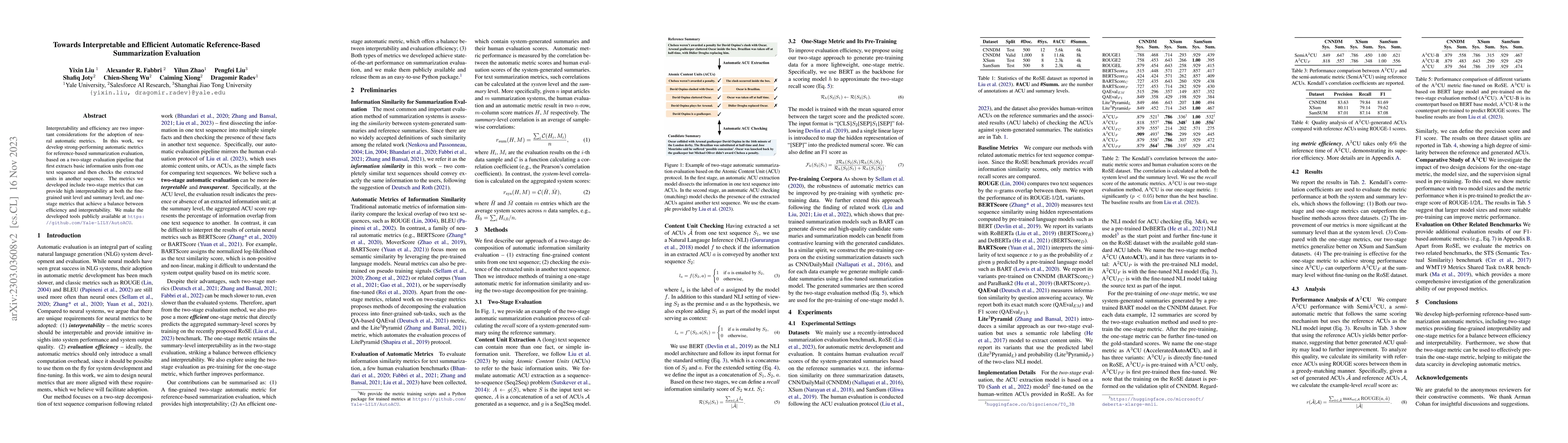 Thumbnail for Towards Interpretable and Efficient Automatic Reference-Based
  Summarization Evaluation