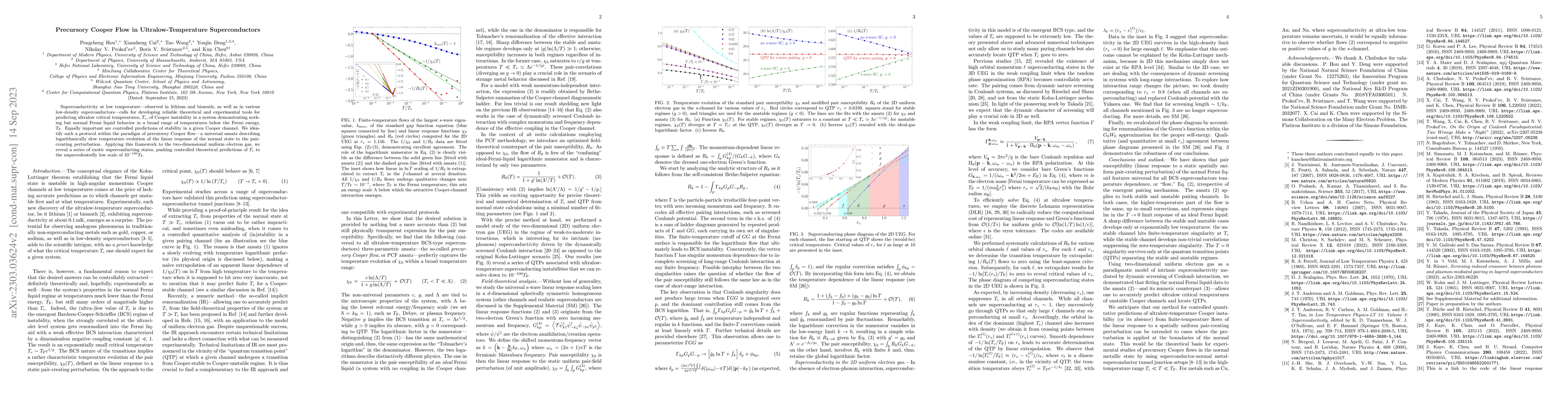 Thumbnail for Precursory Cooper Flow in Ultralow-Temperature Superconductors