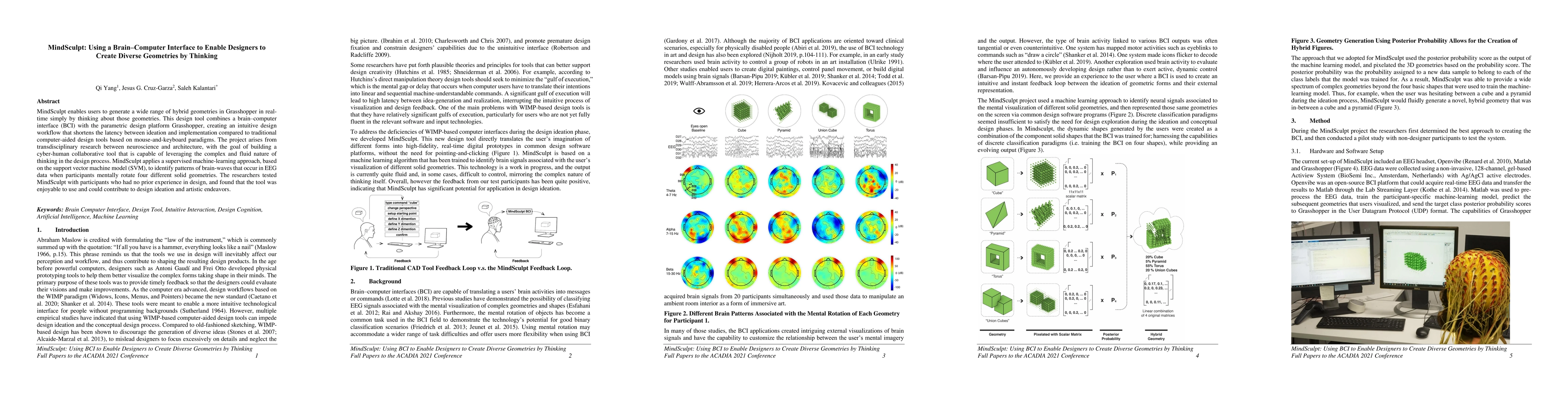 Thumbnail for MindSculpt: Using a Brain-Computer Interface to Enable Designers to
  Create Diverse Geometries by Thinking