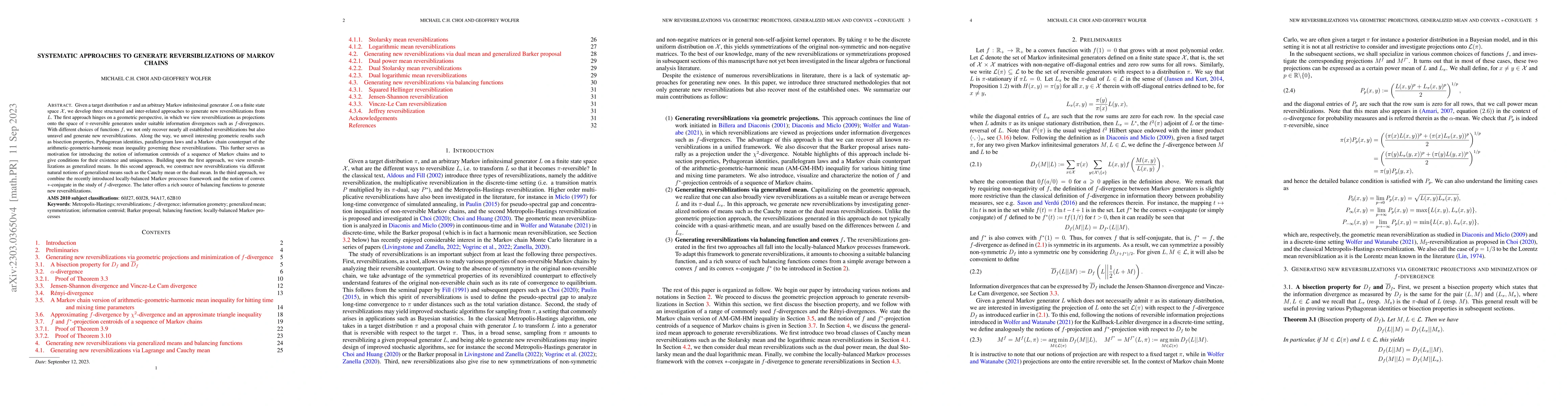 Thumbnail for Systematic approaches to generate reversiblizations of Markov chains