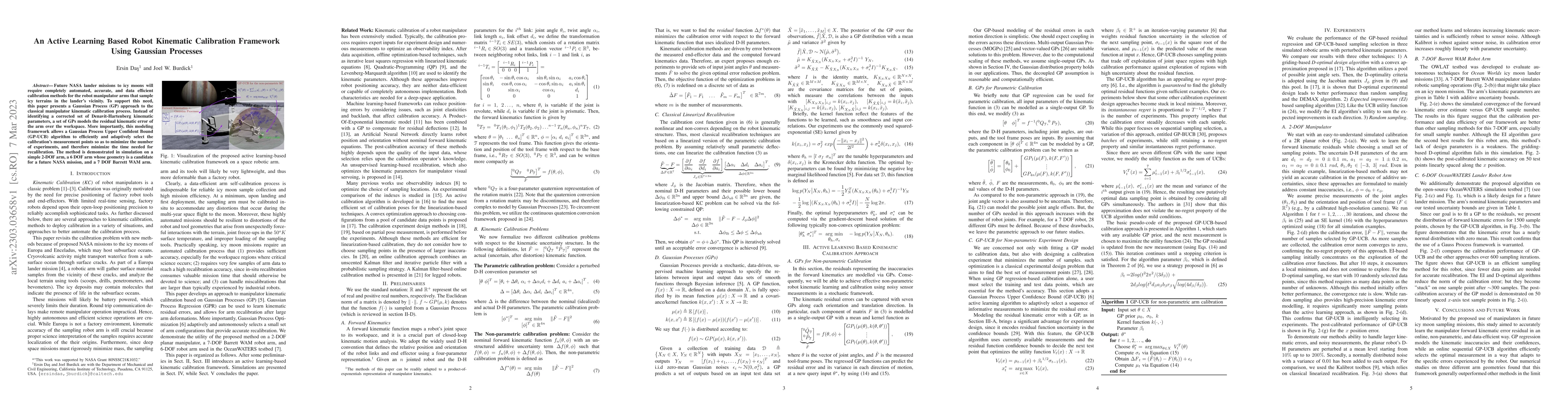 Thumbnail for An Active Learning Based Robot Kinematic Calibration Framework Using
  Gaussian Processes