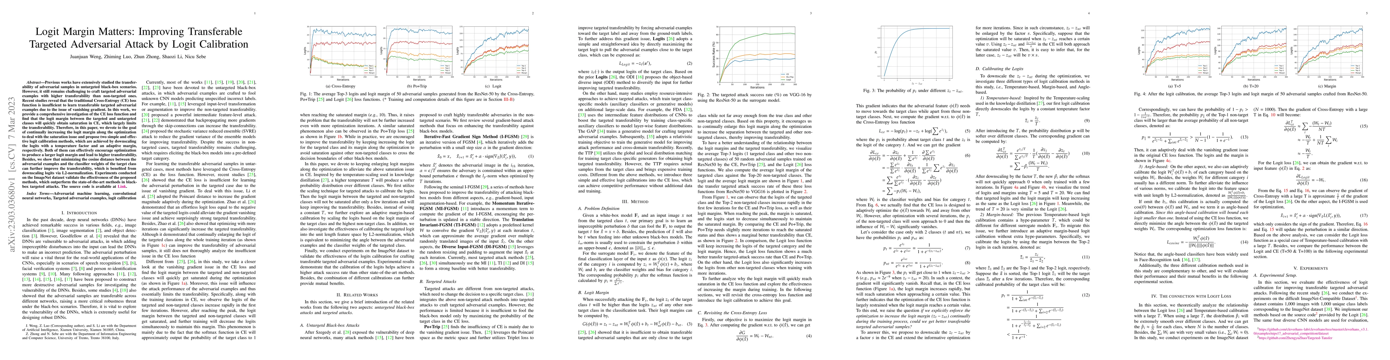 Thumbnail for Logit Margin Matters: Improving Transferable Targeted Adversarial Attack
  by Logit Calibration