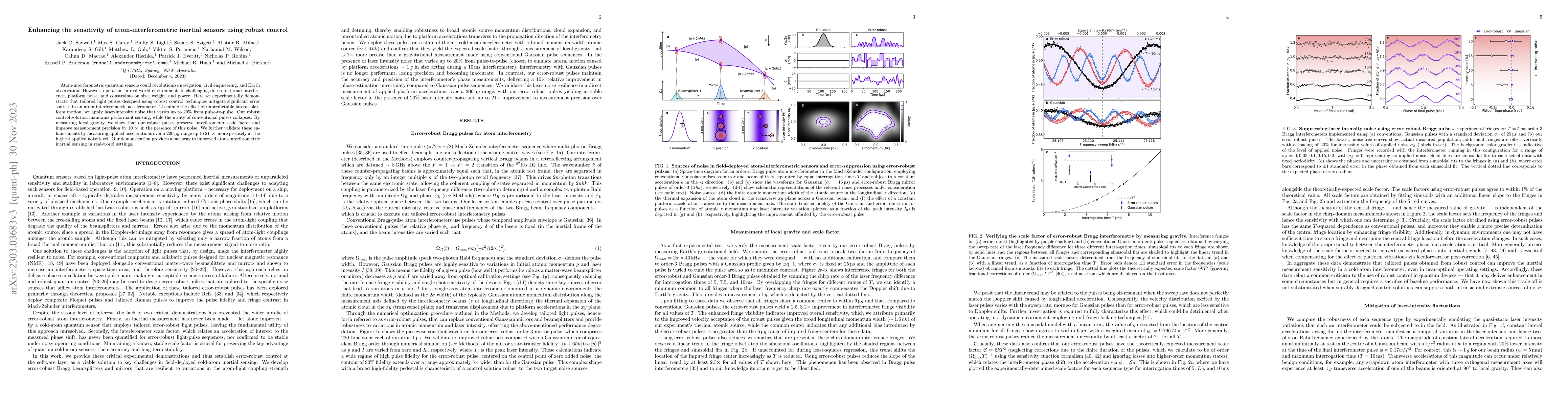 Thumbnail for Enhancing the sensitivity of atom-interferometric inertial sensors using
  robust control
