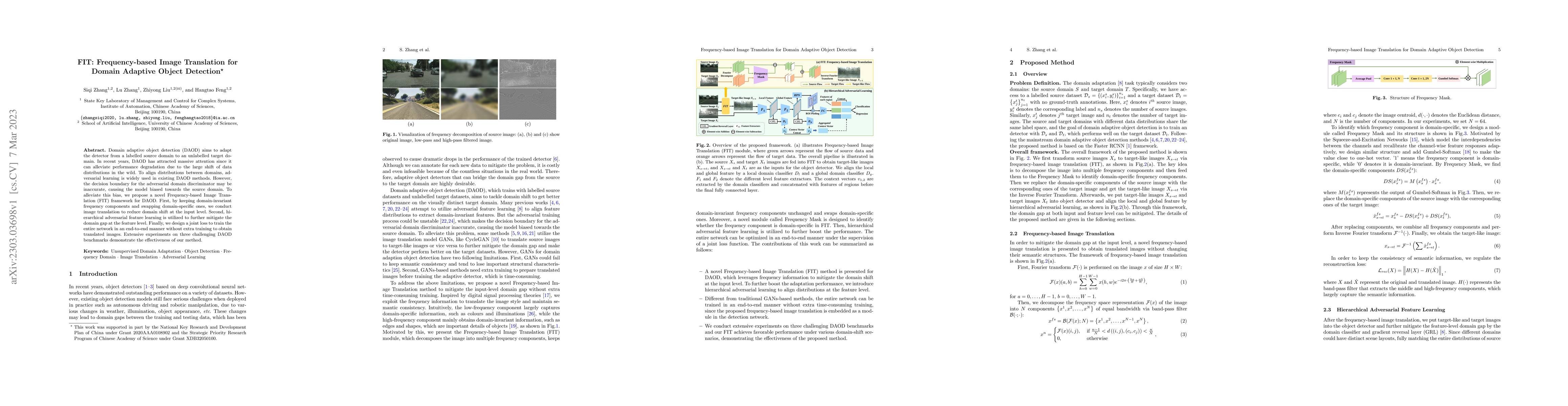 Thumbnail for FIT: Frequency-based Image Translation for Domain Adaptive Object
  Detection