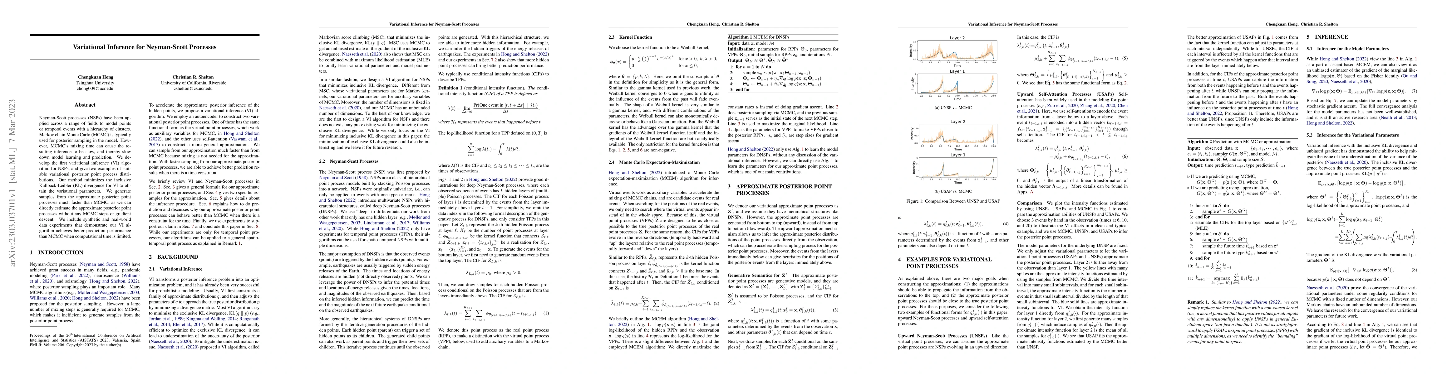 Thumbnail for Variational Inference for Neyman-Scott Processes