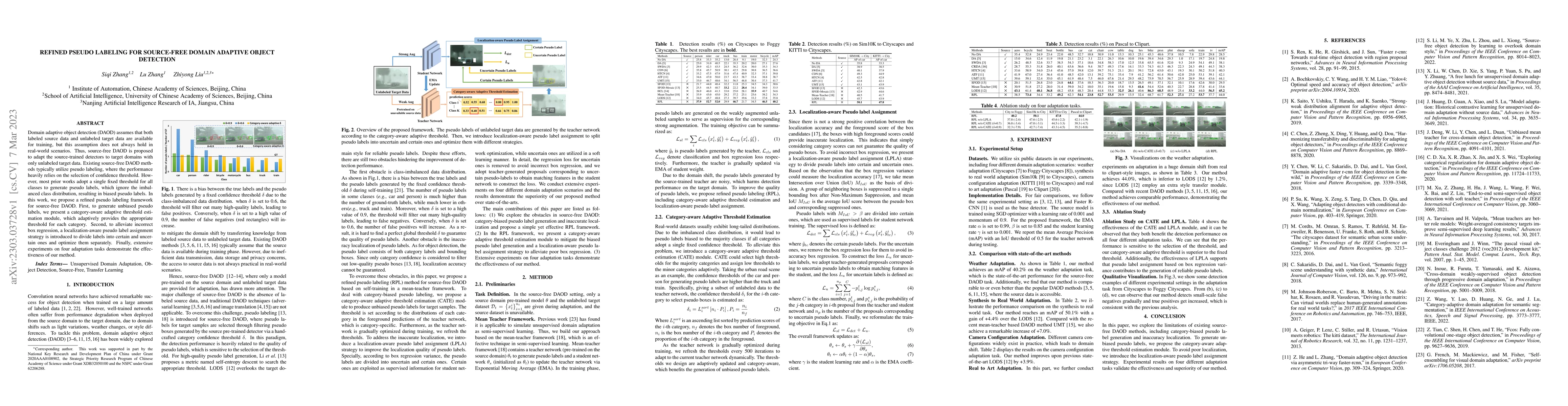Thumbnail for Refined Pseudo labeling for Source-free Domain Adaptive Object Detection