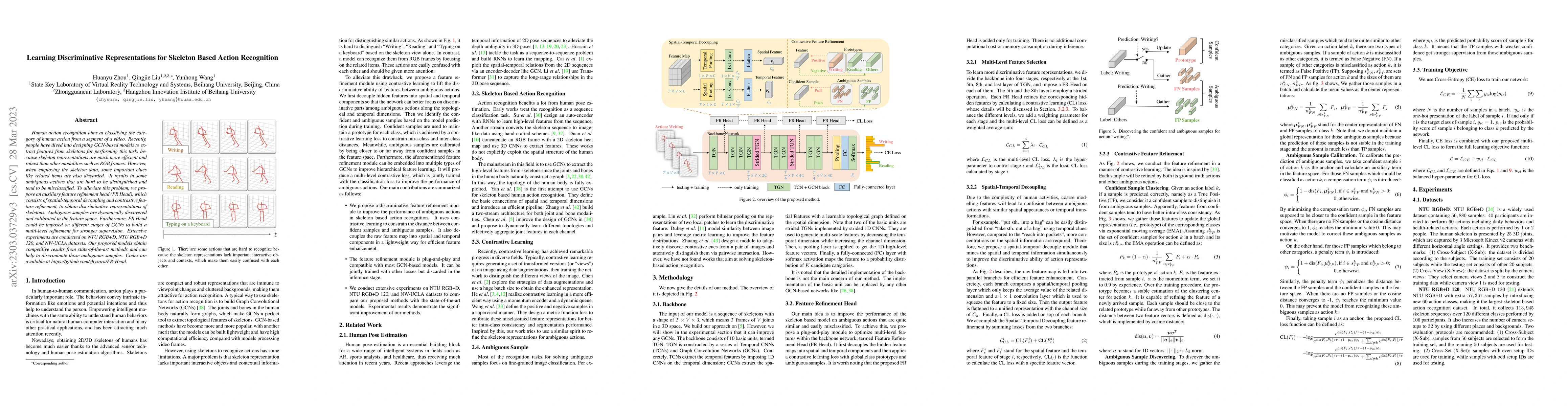 Thumbnail for Learning Discriminative Representations for Skeleton Based Action
  Recognition