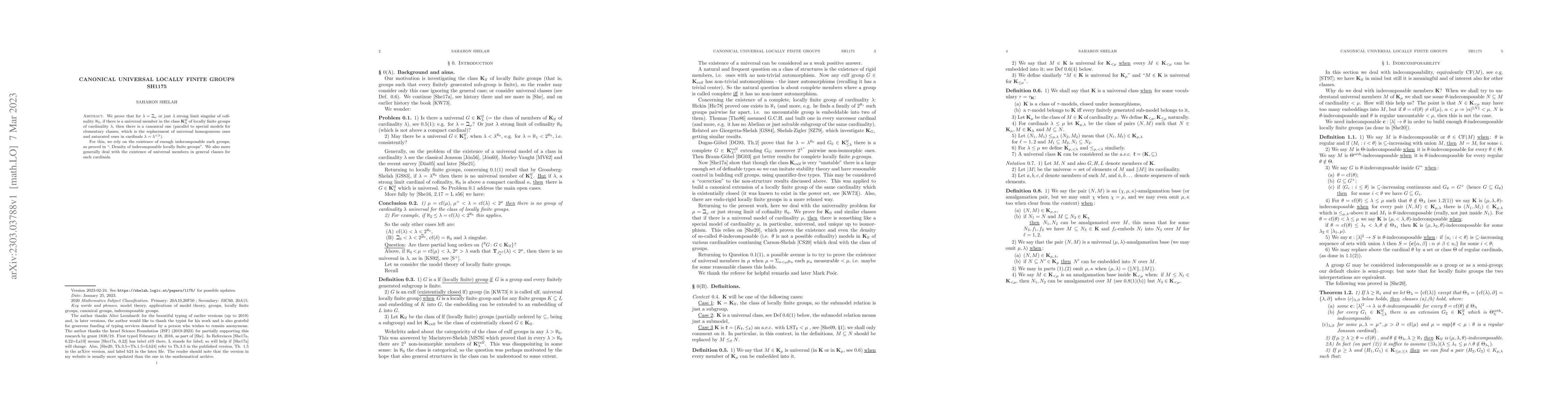 Thumbnail for Canonical universal locally finite groups
