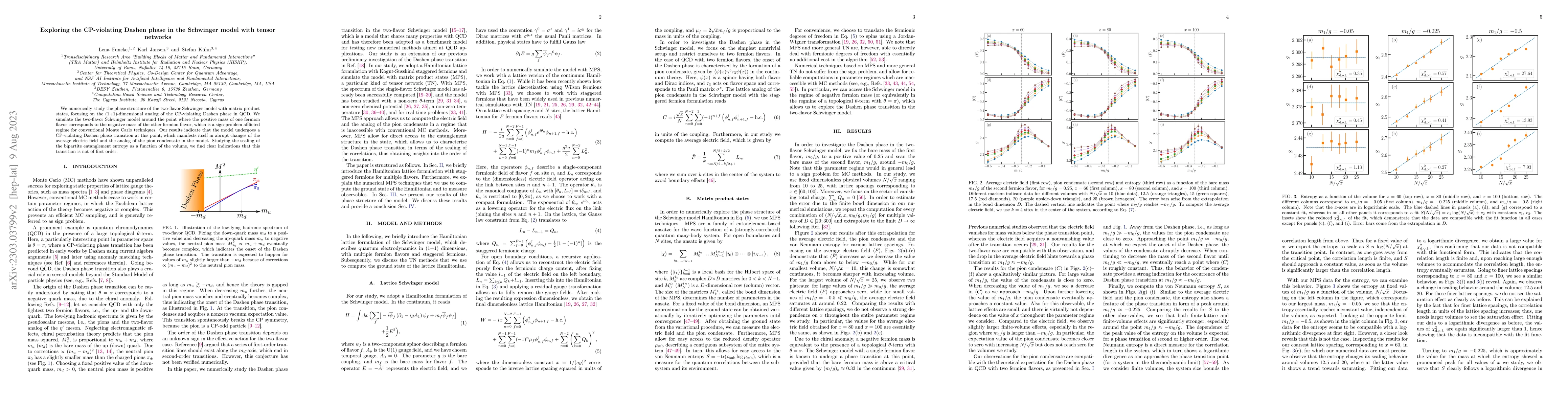 Thumbnail for Exploring the CP-violating Dashen phase in the Schwinger model with
  tensor networks