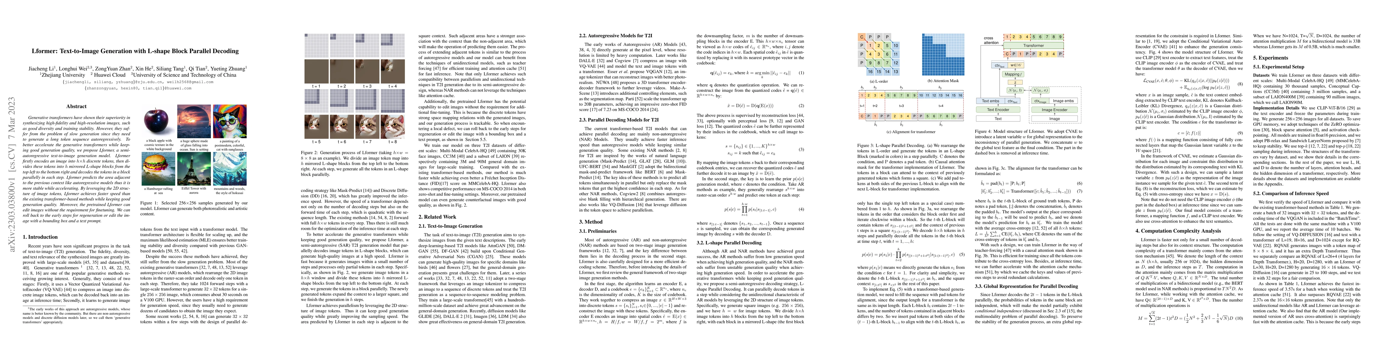Thumbnail for Lformer: Text-to-Image Generation with L-shape Block Parallel Decoding