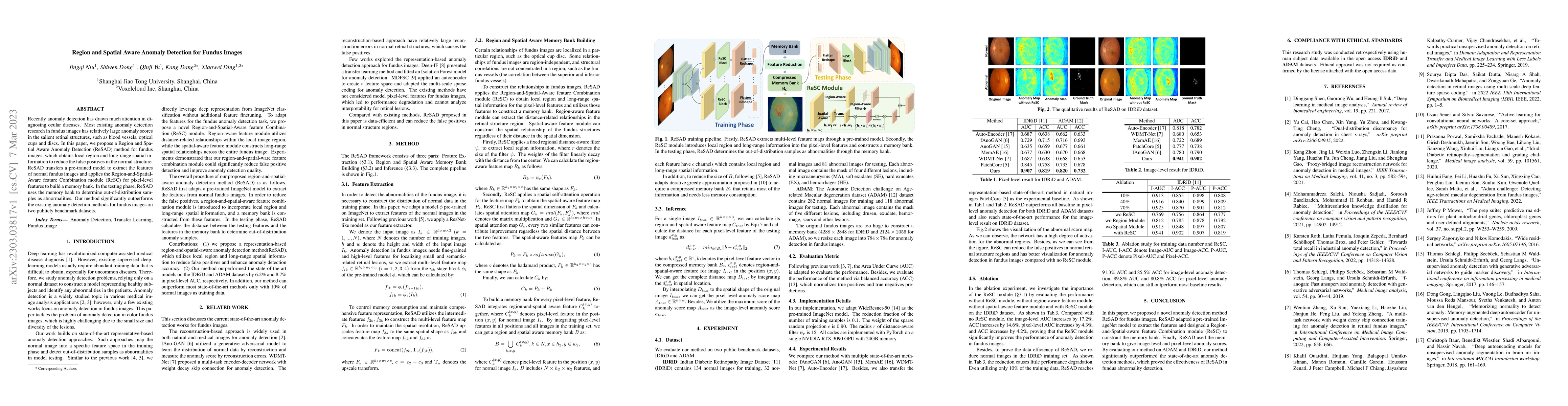 Thumbnail for Region and Spatial Aware Anomaly Detection for Fundus Images