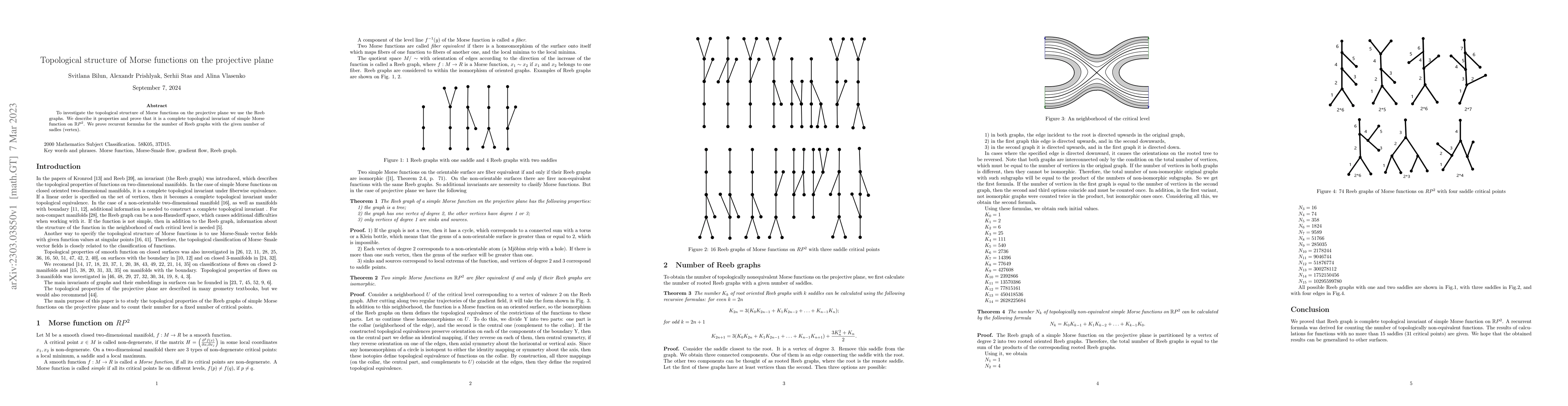 Thumbnail for Topological structure of Morse functions on the projective plane