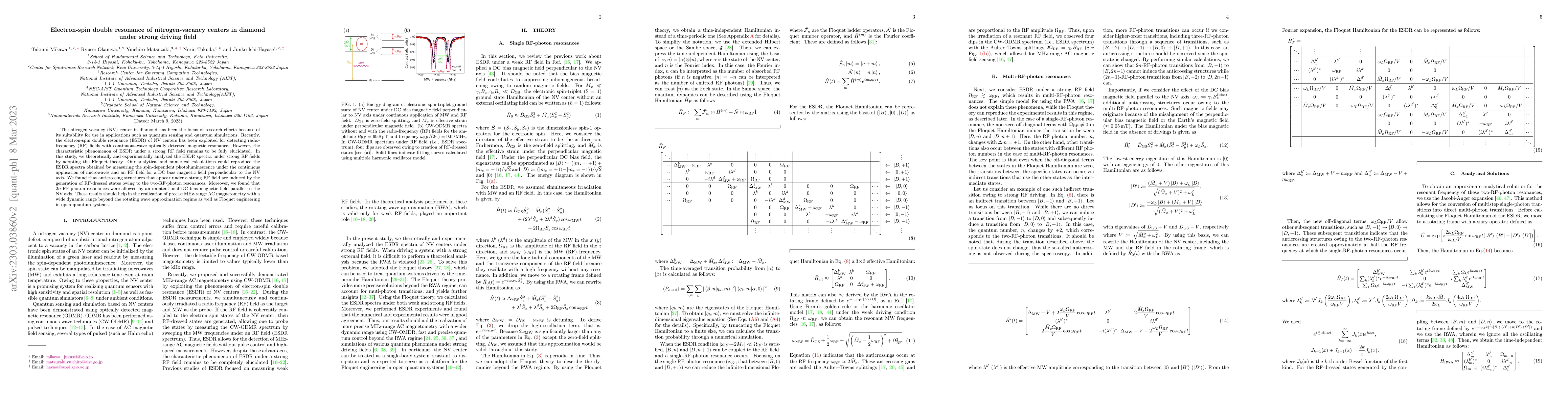 Thumbnail for Electron-spin double resonance of nitrogen-vacancy centers in diamond
  under strong driving field