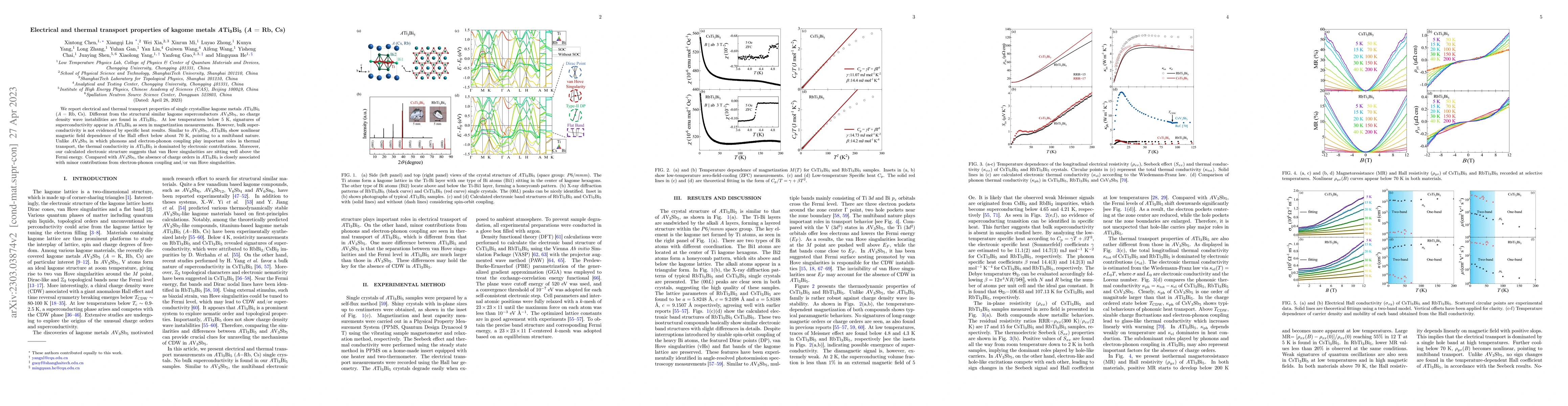 Thumbnail for Electrical and thermal transport properties of kagome metals
  $A$Ti$_3$Bi$_5$ ($A$ = Rb, Cs)