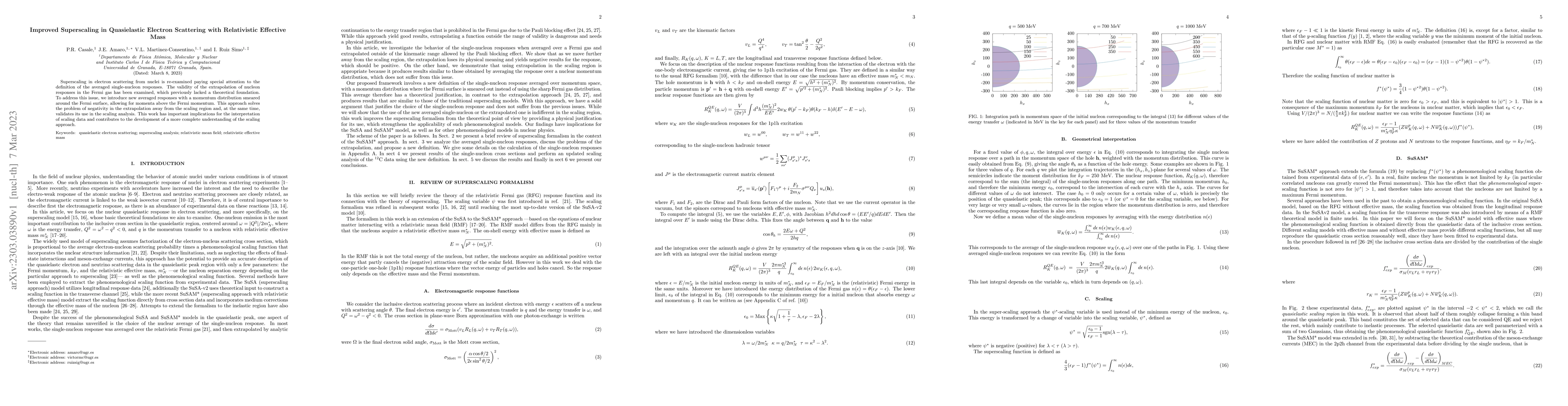 Thumbnail for Improved Superscaling in Quasielastic Electron Scattering with
  Relativistic Effective Mass