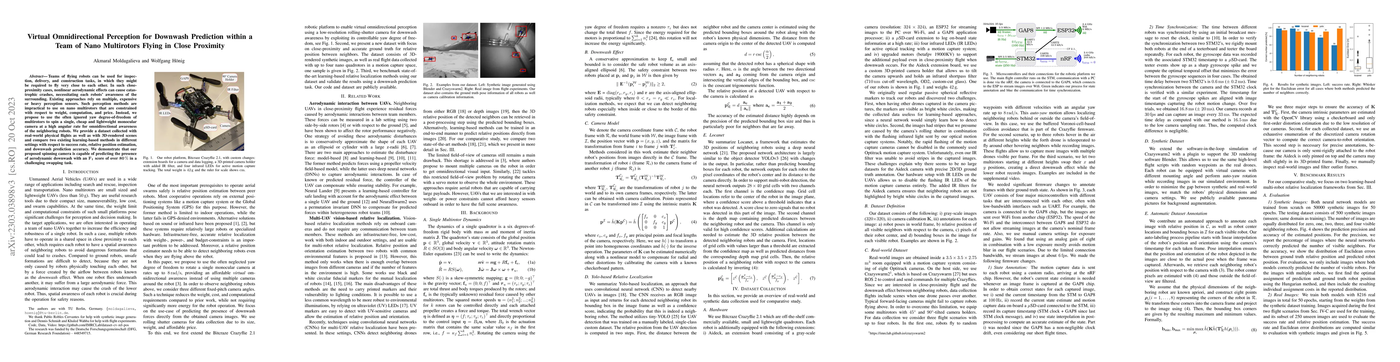 Thumbnail for Virtual Omnidirectional Perception for Downwash Prediction within a Team
  of Nano Multirotors Flying in Close Proximity