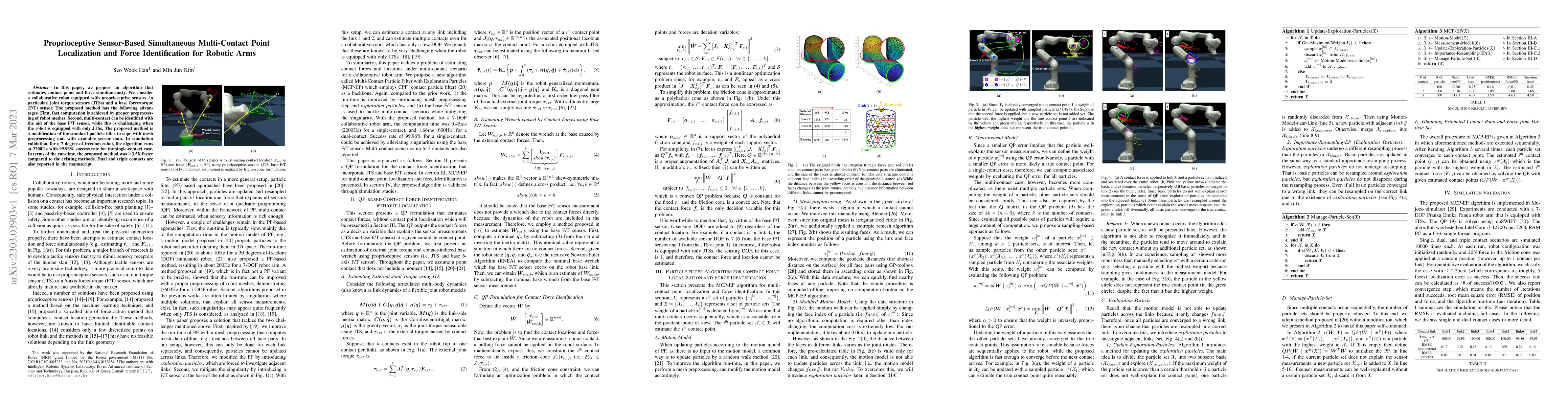 Thumbnail for Proprioceptive Sensor-Based Simultaneous Multi-Contact Point
  Localization and Force Identification for Robotic Arms