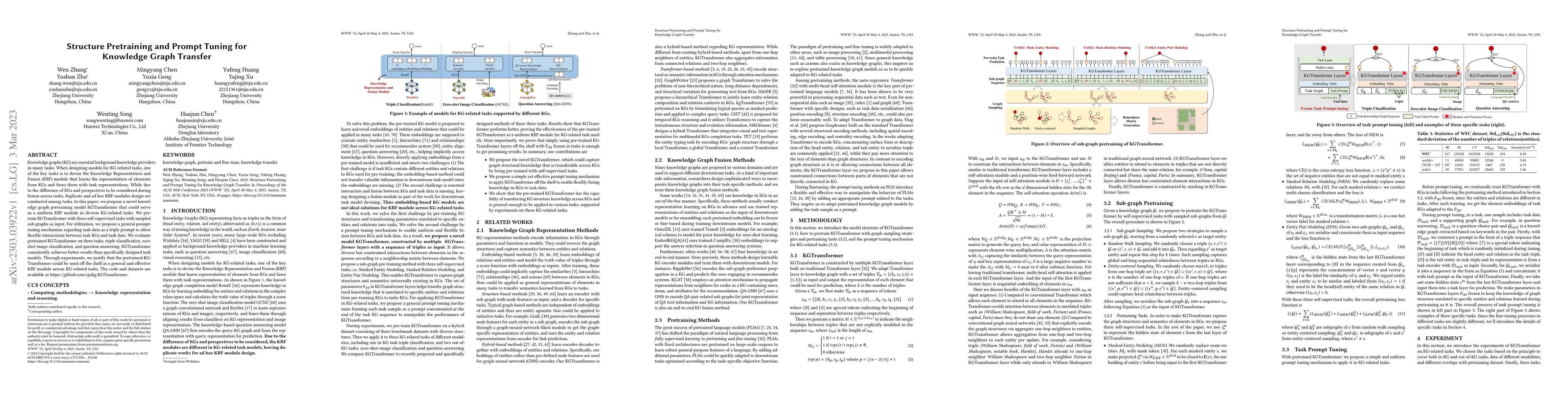 Thumbnail for Structure Pretraining and Prompt Tuning for Knowledge Graph Transfer