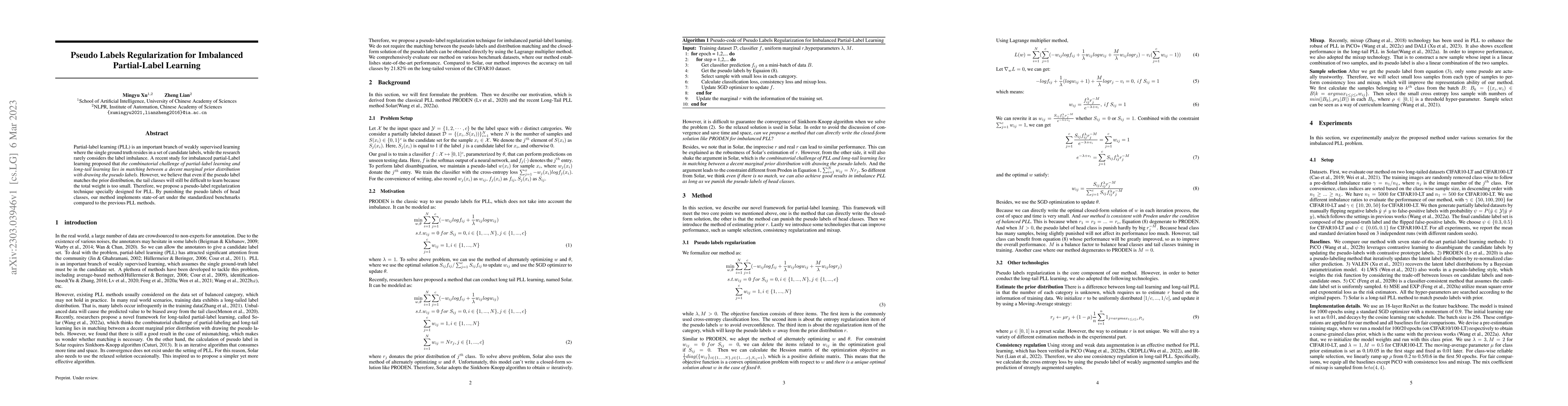 Thumbnail for Pseudo Labels Regularization for Imbalanced Partial-Label Learning