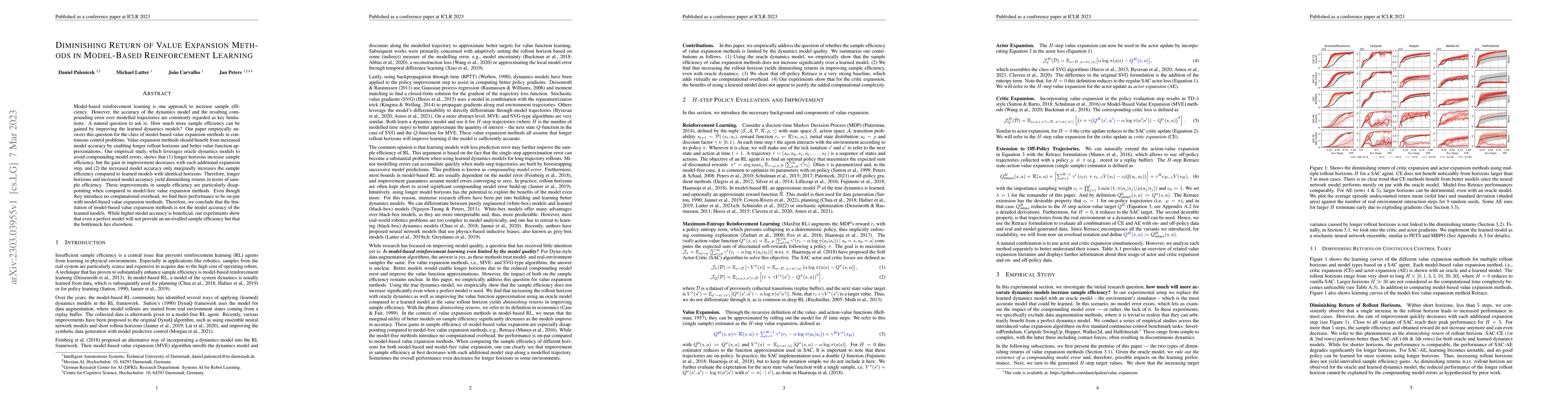 Thumbnail for Diminishing Return of Value Expansion Methods in Model-Based
  Reinforcement Learning